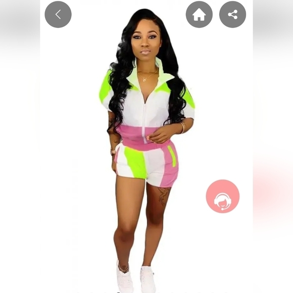 New NYLON 2 PIECE SHORT SET PLUS SIZE 1XL-2XL - Picture 1 of 2